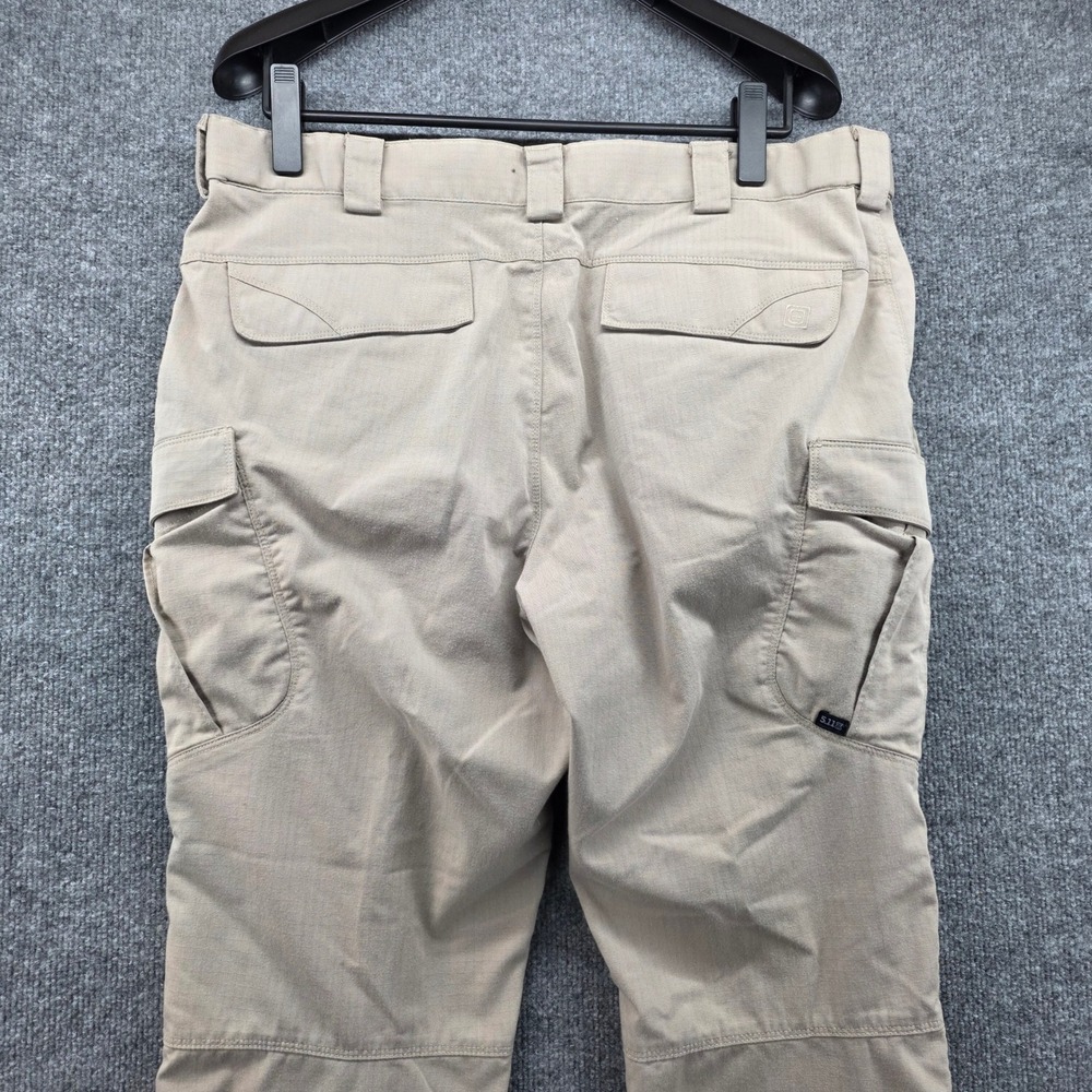 5.11 Tactical Pants Mens Khaki Cargo Work Outdoor Pockets Size 38 - Picture 3 of 9